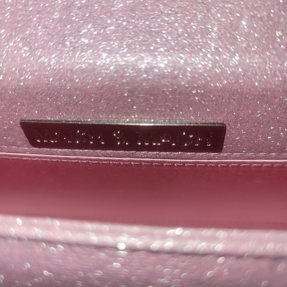 MACH & MACH Glittery Pink Shoulder Bag with Silver Details - Picture 3 of 5